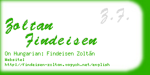 zoltan findeisen business card